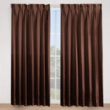 Iris Plaza Blackout Curtain, 2 Pieces, Flame Retardant, Light Blocking Rate of Over 99.99%, UV Protection, Thermal Insulation, Machine Washable, Width 39.4 x Length 47.2 Inches (100 x 120 cm), Brown