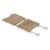 Takeda Corporation C0-TR128WH Tension Rod, Telescopic Shelf, Visible Storage, WhiteOak, 29.5 - 50.4 x 13.4 x 2.0 inches (75 - 128 x 34 x 5 cm), Tension Design Rack