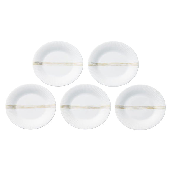 Noritake F10364/1658 Noritake Plate Set, 5.5 x 4.9 inches (14 x 12.5 cm), 5 Pieces, Fine Porcelain