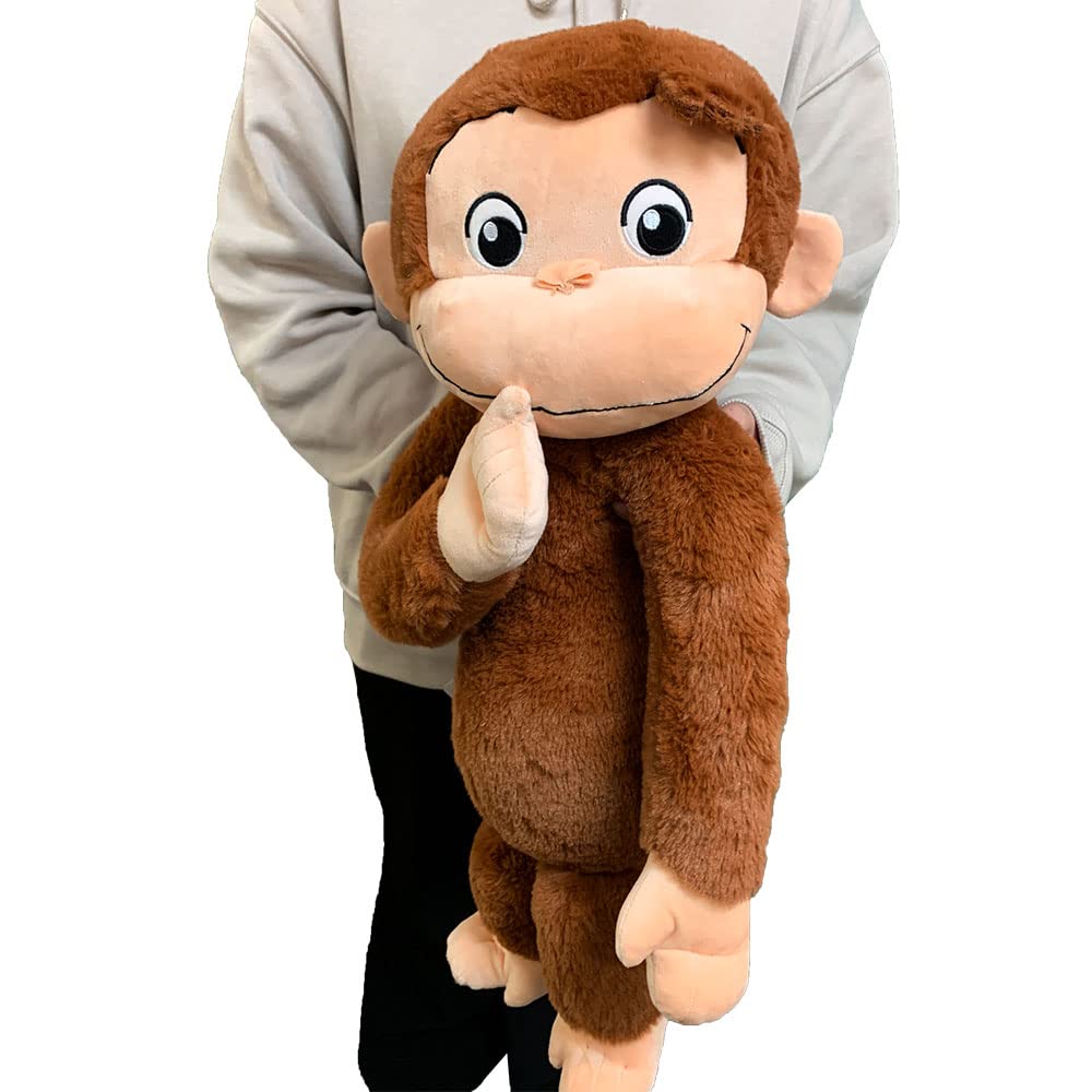 Super Cute Plush Curious George, Giga Jumbo, Furimuki, Pose, Plush