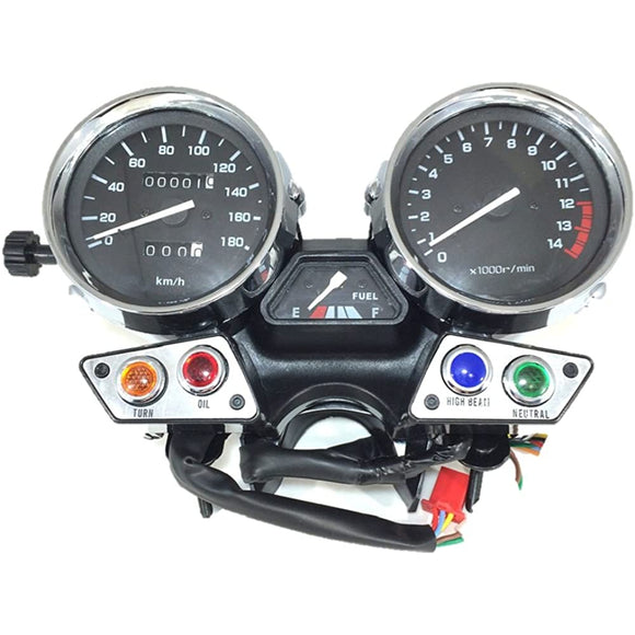 Customdivine Yamaha Metter Unit Speedometer Tachometer Genuine Type XJR400 4HM 93-94 Black Panel Extreme Product Bike ASSY