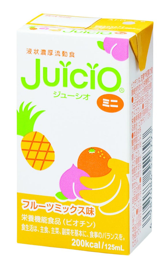 JuiciO Mini Fruit Mix Flavor 4.2 fl oz (125 ml) x 12 Packs (With Straw)