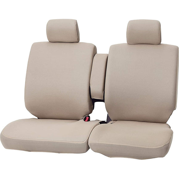 BONFORM 4055-59be Seat Covers, Colored Cover, for Light Cars, 2 Front Seat, Full Rear Cover, Keibench Front N, Beige