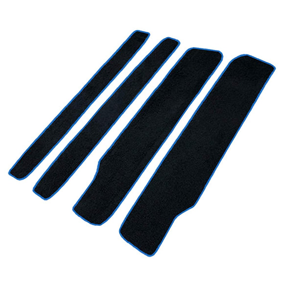 Fenice Car Mat, Step Mat, Velcro Type, Domestic Production, Nissan Serena e-POWER Suzuki Randy C27 Series), Black x Locking Thread Blue, Anti-Slip Shape, Non-Slip, Car Mat (Car Product Specialty Store)