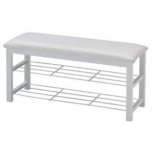 Azuma Crafts Bench, White, Width 31.5 x Height 15.7 inches (80 x 30 x 40 cm), Entrance Bench, 80 TBC-001