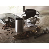 Bonmac Coffee Mill Ceramic Hand Mill CM-02S Silver Size: Main Body Only: Diameter 2.1 x Height 6.0 inches (5.4 x 15.1 cm), Handle Attached: Width 5.2 x Height 7.0 inches (13.2 x 17.9 cm)