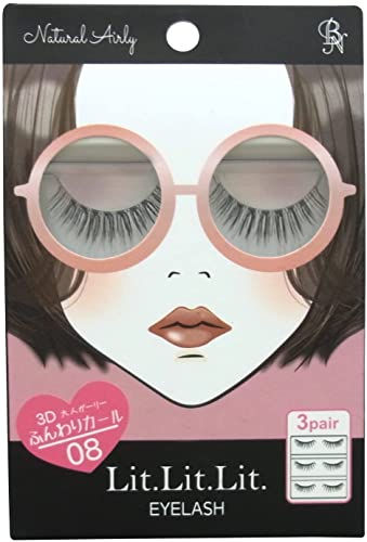 BN Lit Lit Lit. Eyelashes TDE-08 Natural Airly (3 pairs)