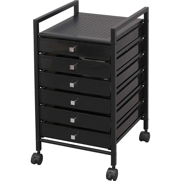 Iris Plaza Desk Wagon with casters Black Width approx. 32.5 x Depth approx. 36.5 x Height approx. 59 cm DDC-060