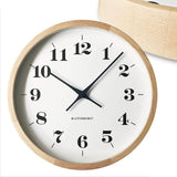 KATOMOKU muku clock 12 H. Maple Radio Clock Continuous Second Hand Movement km-98 306mm (Radio Clock)