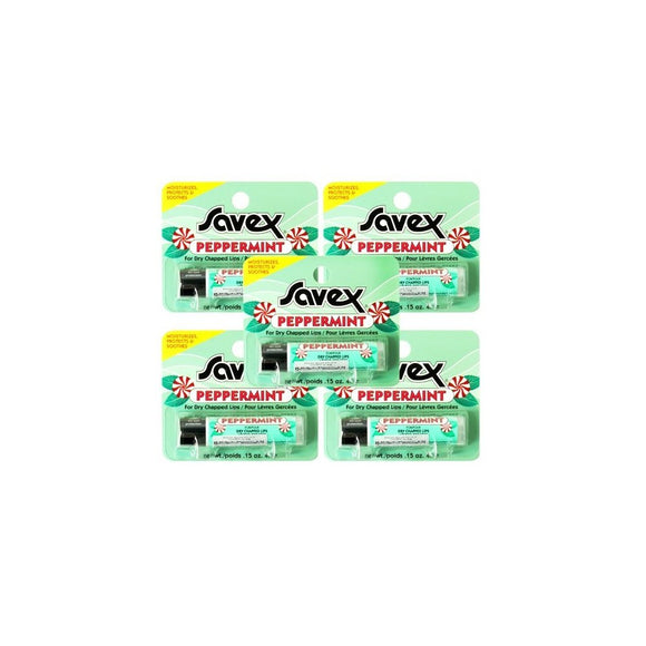 Savex stick lip balm peppermint 4.2g x 5 pieces