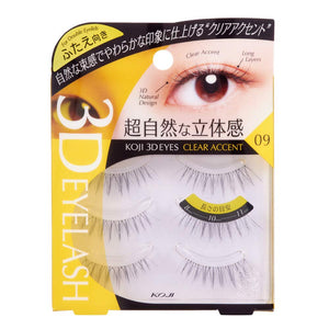 Cozy Honpo 3DEYES eyelash 09 clear accent false eyelashes 09 clear accent 3 pairs