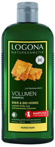 Logona Volume Shampoo, Beer & Honey 250ml (for thin, thin hair)