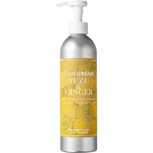 Steam Cream Yuzu & Ginger Bottle 300g [Made in Japan] STEAMCREAM Moisturizing Cream for Whole Body Body Cream Hand Cream Oatmeal Yuzu Ginger Citrus