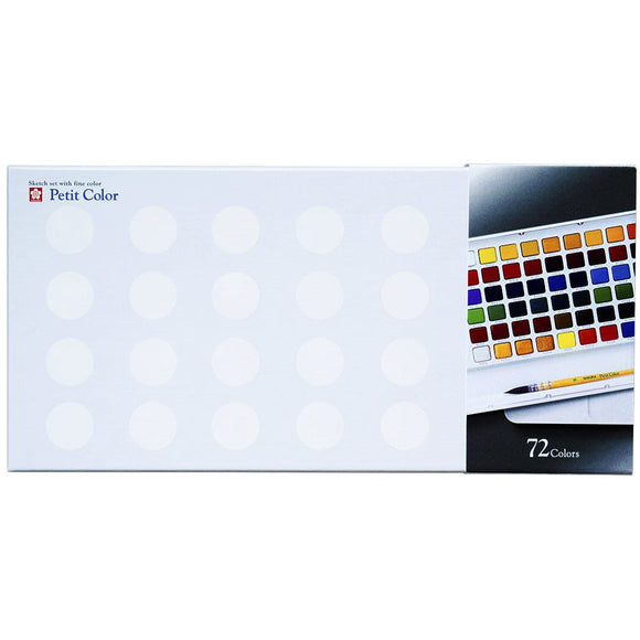 Sakura Craypas NCW-72 Paint, Solid Watercolor, Petite Colors, 72 Colors, Original Brush Included