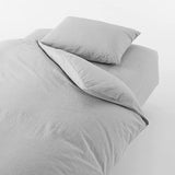 MUJI 15067282 Washed Duvet Cover, Q, Gray, For 78.7 x 78.7 - 86.6 inches (200 - 210 x 200 - 220 cm)