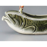 Soho Kiln 359-36-313 Ceramic Sake Pot, Oribe Buki, Iwana, Bone Sake, Small, 13.5 fl oz (400 cc)