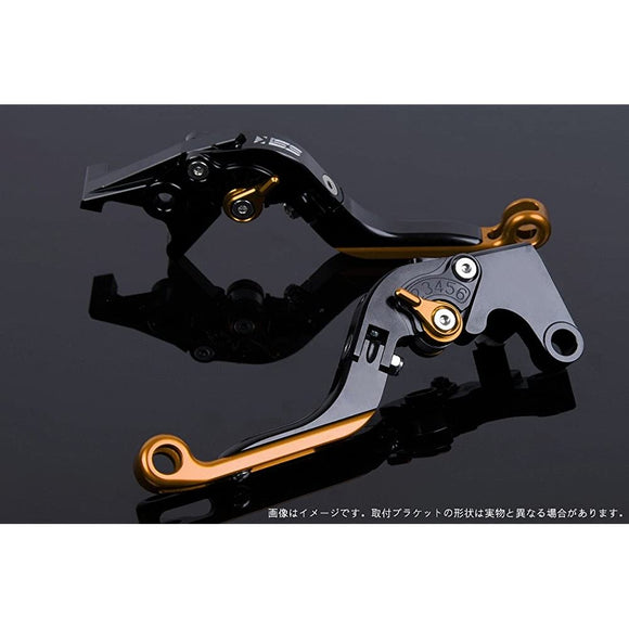 SSK Wanted Adaptable Adjusted Adjusted Brake Lever Left and right Set Lever Body: Gold Extension: Gold (PCX125 JF28) (PCX125 JF56) (PCX150 KF12) (PCX150 KF18) (PCX150 KF18) HO0406304-GD-GD