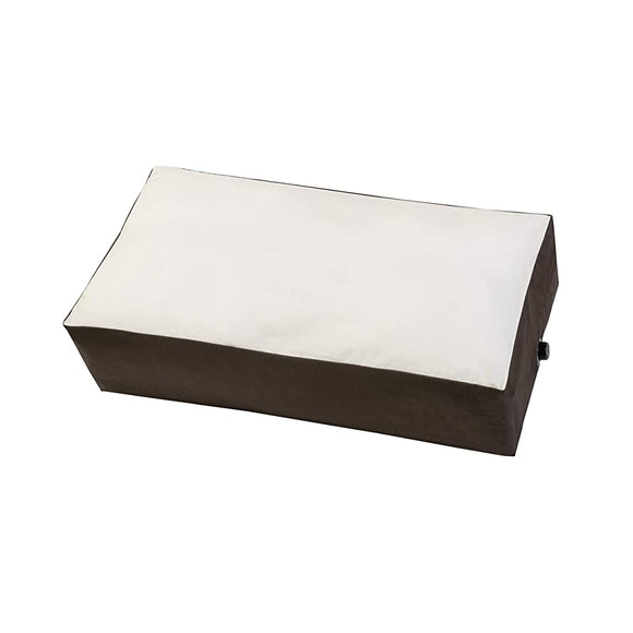 French Bed 360145001 Pillow, White/Brown, 22.8 x 11.8 inches (58 x 30 cm), Silent Night Pillow II, Supervised by Dr. Ikematsu Sensei Snoring, Adjustable Height to the Perfect Height for Yourself