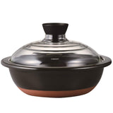 HARIO GDN-255-B Clay Pot with Glass Lid, No. 9, 100.0 fl oz (3,000 ml), Black