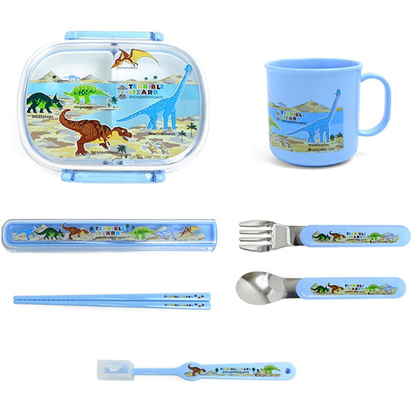 Dinosaurs Continent N5800160 6-Piece Lunch Goods Set for Kids, 6-Piece Set for Discovery!