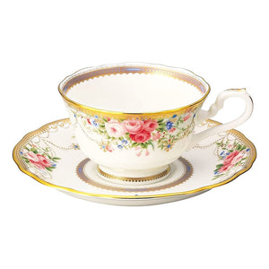 Noritake T50940/4691 Aphrodite Bone China Cup & Saucer (Both Coffee & Tea)