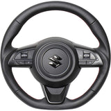 REAL (Real) Steering [Swift Sports (ZC33S)/Swift (ZC83S, etc.)] All Leather (Red x Black Euro Stitch)