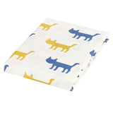 Nishikawa PI02700687 Comforter Cover, Single, Washable, 100% Cotton, Satin, Silhouette Cat, Made in Japan, Yellow