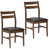 Tamaliving 50004123 Steady Dining Chair, Assembly Required, BrownDark Brown, Set of 2