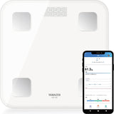 Yamazen HCF-60 Body Composition Meter, Smartphone Linkage, 15 Items Measurement, Health Meter, Baby Measurement, Bluetooth Compatible, Up to 10 Registered People, Compact, Thin, White