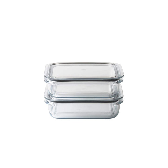 like-it FC-032 Kitchen Storage, Cookable Storage Container, Large, Clear, Set of 2, 6.8 fl oz (200 ml), 2P