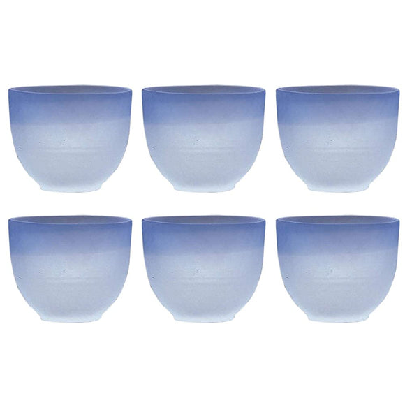 Toyo Sasaki Glass Japanese Sake Glass Guwasumi Set of 6 Blue 65ml 42011MB-600