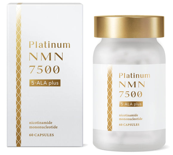 platinum NMN 7500 NMN high compound 7500mg 5-ALA placenta resveratrol astaxanthin hyaluronic acid Made in Japan 60 capsules High purity 100% Domestic GMP certified factory