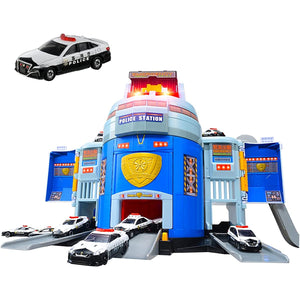 Tomica Gurutto Transform DX Police Station Original Tomica Toyota Crown Patrol Car Included