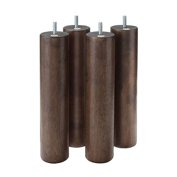 Muji 02528041 Wooden Legs, 10.2 inches (26 cm), Brown (M8), Set of 4