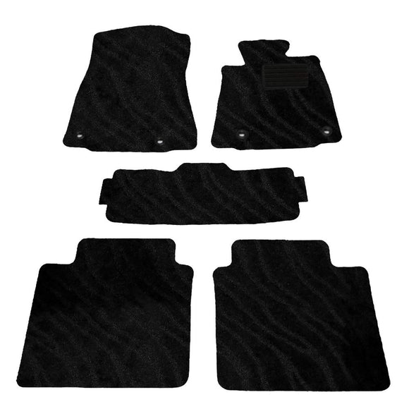 CUORE CAR MAT, FLOOR MAT, TOYOTA CROWN HYBRID 210 Series / 2WD, Wave Black, Made in Japan, Anti-Slip Shape, Car Mat