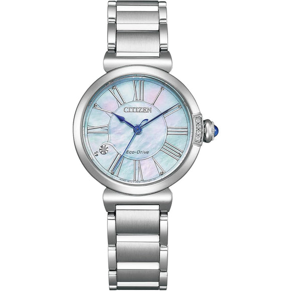 [Citizen] Watch Citizen EL Eco Drive Waterproof Lily of the Valley Diamond White EM1060-87N Women's Silver