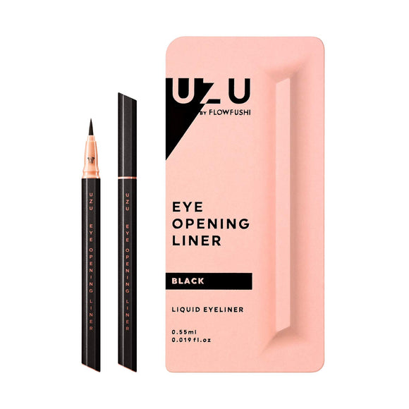 UZU BY FLOWFUSHI Eye Opening Liner [Black] Liquid Eyeliner Hot Water Off Dye Free Hypoallergenic