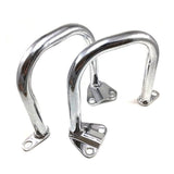 Engine Guard for Kawasaki Left and Right Set, Silver Plated, D Tracker, KLX250 250SB, etc. Custom PARTS, EXTERNAL PRODUCT