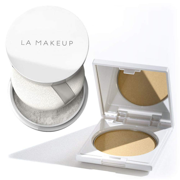 La Meicya Mask Makeup 2 Piece Set God Powder Small Face Shader Women Gift Face Powder Shading