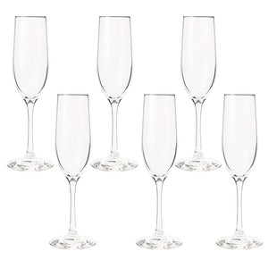 Toyo Sasaki 30M54CS Champagne Glass, Pettior, Flute Champagne, Dishwasher Safe, Approx. 6.1 fl oz (185 ml), Pack of 6