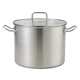 Bestco ND-6347 Small Pot, Satin, 10.2 inches (26 cm), Echos, Lightweight, Visible, Stainless Steel, Glass Lid Included, Induction Compatible