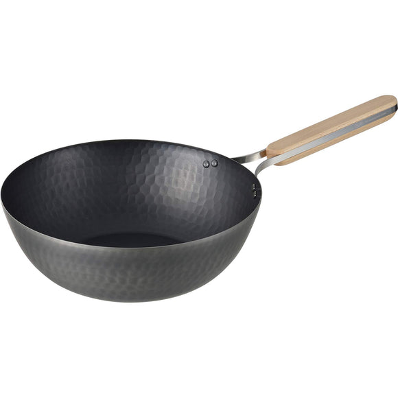 Wahei Freiz enzo en-012 Made in Tsubamesanjo Iron Wok, 10.2 inches (26 cm), Made in Japan, Induction and Gas Compatible