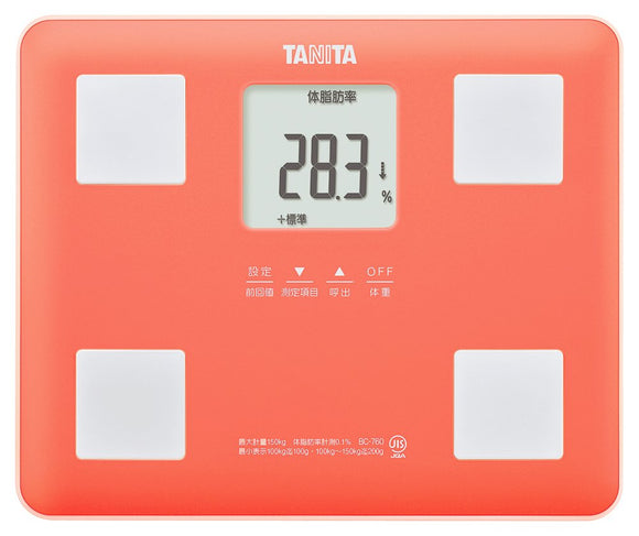 Coral TANITA body composition meter pink BC-760-PK