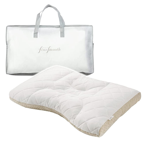 Nishikawa EH07110011L Fuwarine (R) Straw Pillow, Height (Low), Washable, Soft, Elastic, Adjustable Height, Fine Smooth, White