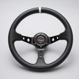 Depot Steering Wheel 1.3 Inches (32 mm) Deep Cone 2.8 Inches (70 mm) PUNCHED PVC WHITE CROSS STITCH (D32PW)