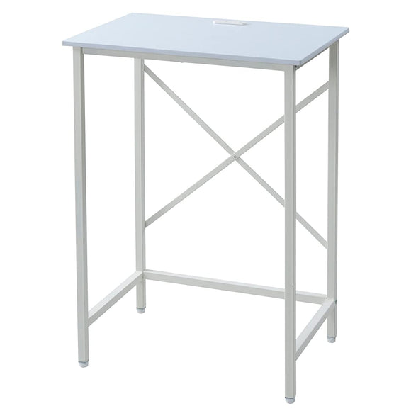 Yamazen Desk (standing desk) Load capacity 60kg 2 outlets with adjuster Width 70 x Depth 48 x Height 101cm PC desk assembly White FSD-7048E (WH) Work from home