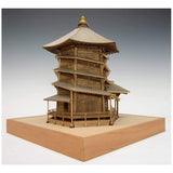 Woody Joe 1/75 Aizu Sazaedo (Entsu SANYODO / ENZU-SAN SODO) Wooden Model Building Kit