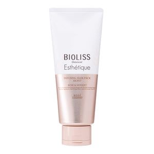 SALON STYLE KOSE Bioliss Botanical Esthetic Infusing Hair Pack (Moist) Moisturizing Curly Swell Drying Damage Care Treatment Rose & Muguet 200g