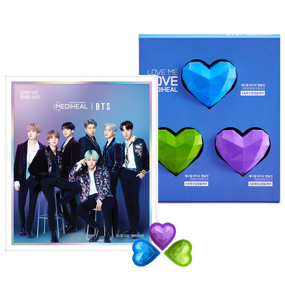 MEDIHEAL Mediheal Capsule In Love Me Sheet Mask [BTS Global Edition] Collaboration Set of 3 Face Masks