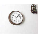 KATOMOKU muku clock 16 Walnut Continuous Second Hand km-113WA 12.0 inches (306 mm) (radio watch)